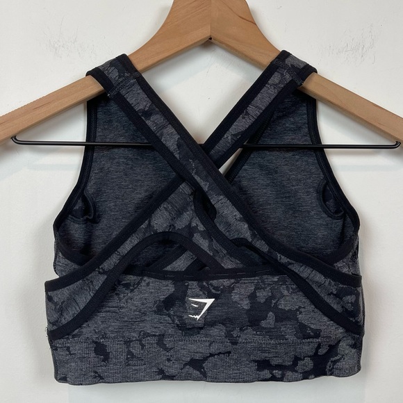 Gymshark Adapt Gray / Black Sports Bra - Picture 3 of 7